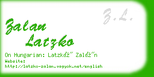 zalan latzko business card